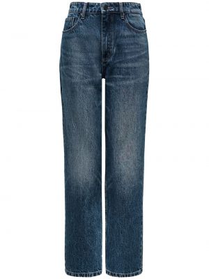 Straight fit džíny s vysokým pasem 12 Storeez modré