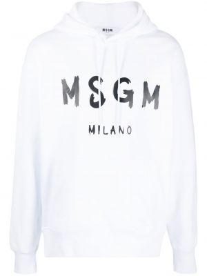 Genser med print Msgm hvit