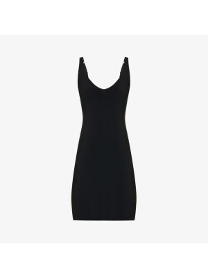 Мини-платье без рукавов из эластичной ткани с V-образным вырезом Wolford черный