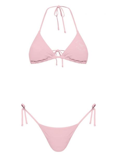 Bikini ar apdruku Emporio Armani rozā