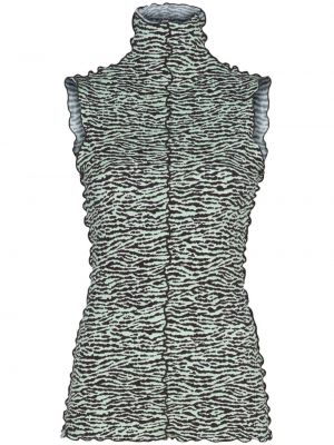 Top brez rokavov iz žakarda z zebra vzorcem Proenza Schouler White Label
