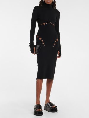 Gyapjú ruha Jean Paul Gaultier fekete