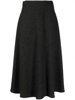 Midi sukně Ralph Lauren Collection šedé