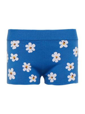 Shorts à fleurs en jacquard Marni bleu