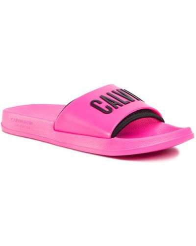 Różowe klapki Calvin Klein Swimwear