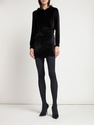 Mini spódniczka z wiskozy Balenciaga czarna
