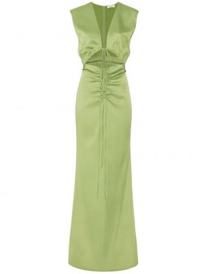 Сатенена вечерна рокля Lapointe зелено