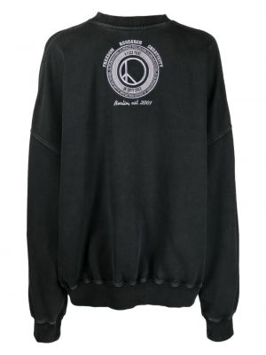 Sweatshirt mit stickerei aus baumwoll 032c schwarz
