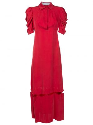 Копринена мини рокля Gloria Coelho червено
