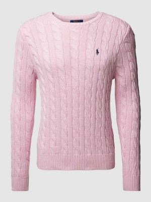 Dzianinowy sweter Ralph Lauren różowy