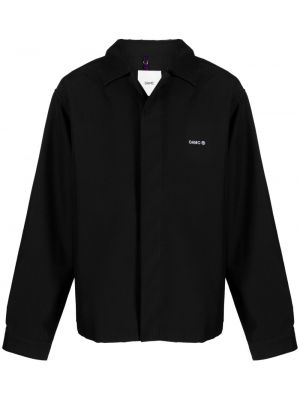 Βαμβακερό πουκάμισο με σχέδιο Oamc μαύρο