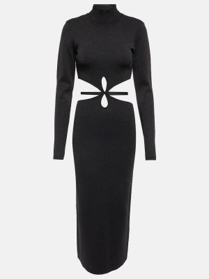 Robe mi-longue en tricot Rebecca Vallance noir