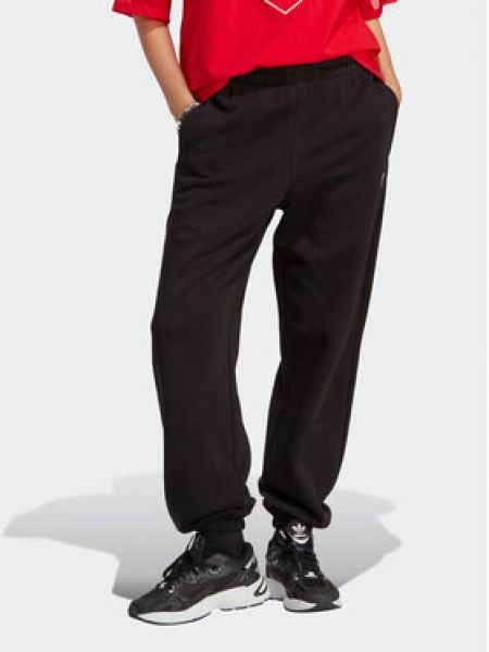 Fleecové sportovní kalhoty Adidas černé