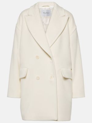 Cappotto corto di lana di cachemire Max Mara Bianco