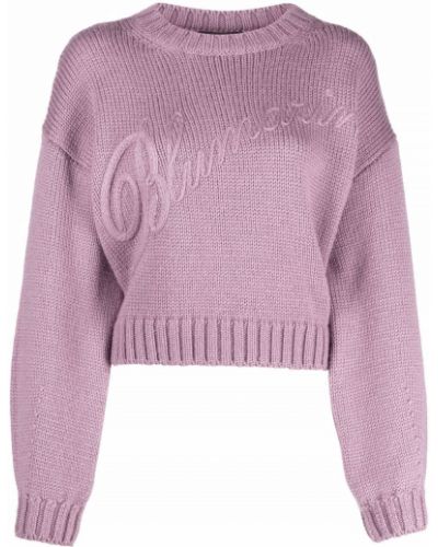 Jersey con bordado de tela jersey Blumarine rosa