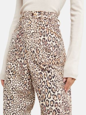 Skinny fit džínsy s vysokým pásom s potlačou s leopardím vzorom Etro