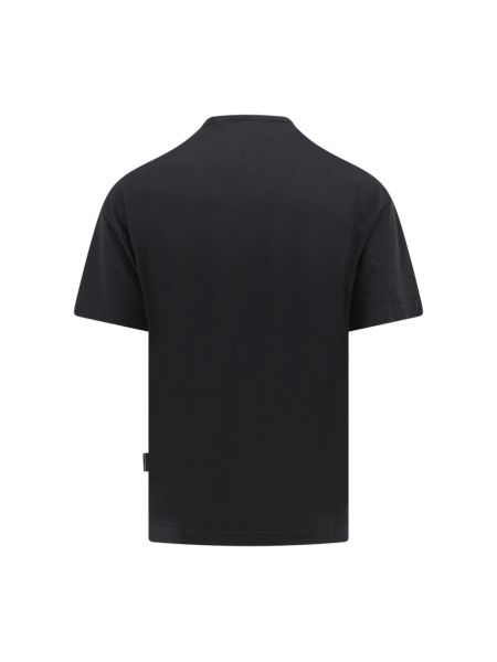 Camisa de algodón de tela jersey de cuello redondo Palm Angels negro