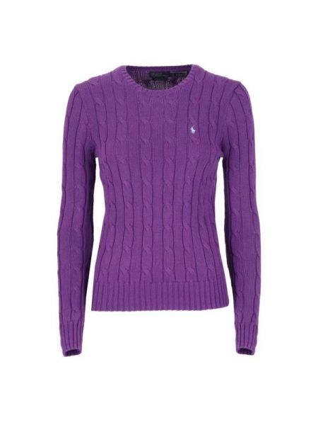 Хлопковый свитер Polo Ralph Lauren фиолетовый