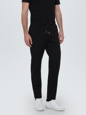 Pantaloni sport din jerseu Dolce&gabbana negru