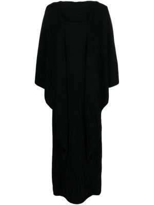 Kašmírové dlouhé šaty Totême černé