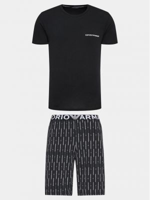 Priliehavé pyžamo Emporio Armani Underwear čierna