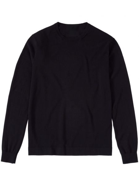 Pamučni džemper s okruglim izrezom Closed crna