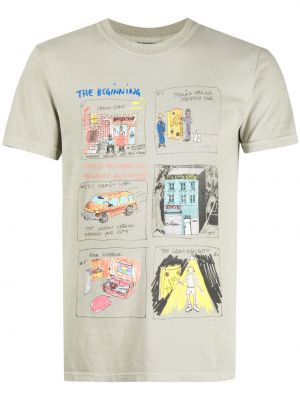 T-shirt en coton à imprimé Kidsuper vert