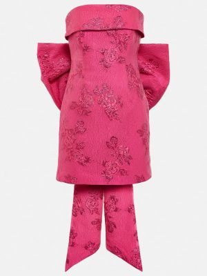Жаккард платье мини Rebecca Vallance розовое