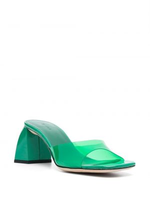 Caurspīdīgs sandales By Far zaļš