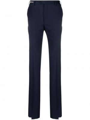 Pantalon chino en laine slim Corneliani bleu