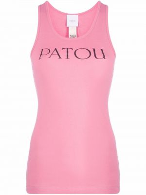 Βαμβακερό γιλέκο με σχέδιο Patou ροζ