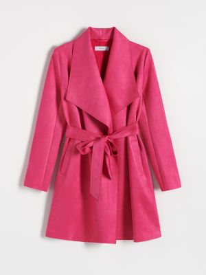 Poliészter kabát Reserved - rózsaszín