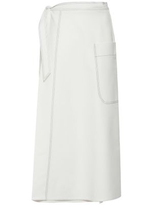 Midi sukně jersey Max Mara bílé