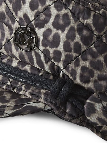 Leopardí čepice s potiskem Maison Michel hnědý