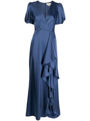 Sukienka koktajlowa z falbankami Sachin & Babi niebieska