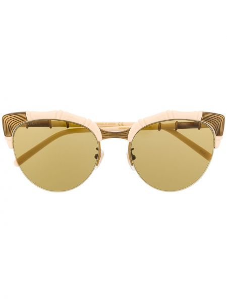 Gafas de sol de bambú Gucci Eyewear dorado