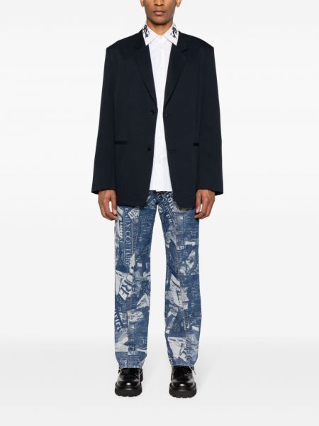 Kokvilnas džinsa krekls Versace Jeans Couture