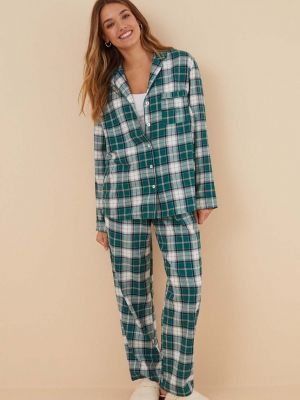 Pijamale din bumbac Women'secret verde