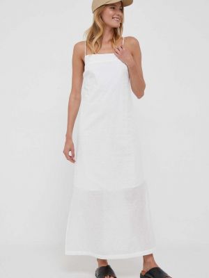 Памучна макси рокля United Colors Of Benetton бяло