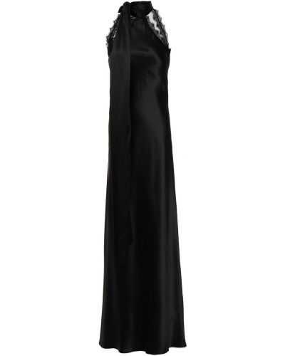 Sukienka długa z jedwabiu z kokardą Amanda Wakeley