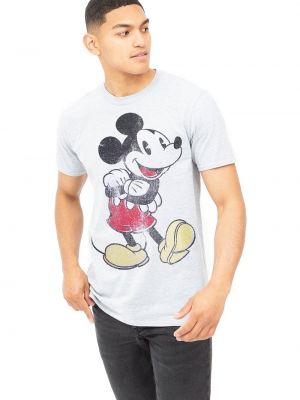 Хлопковая футболка ретро Disney серая
