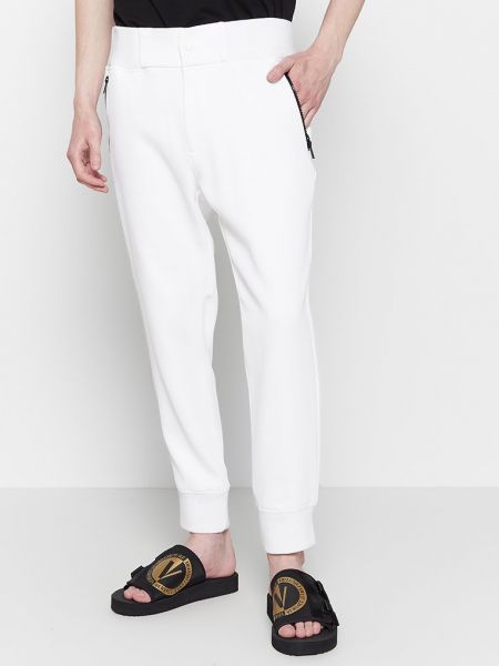 Spodnie klasyczne Versace Jeans Couture białe
