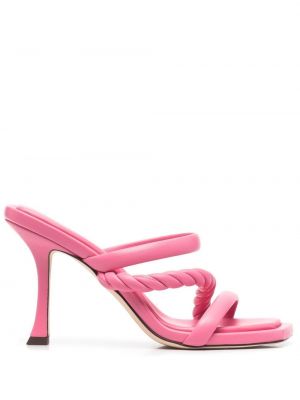 Papuci tip mules din piele Jimmy Choo roz