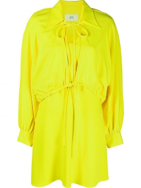 Mini šaty Ami Paris žltá