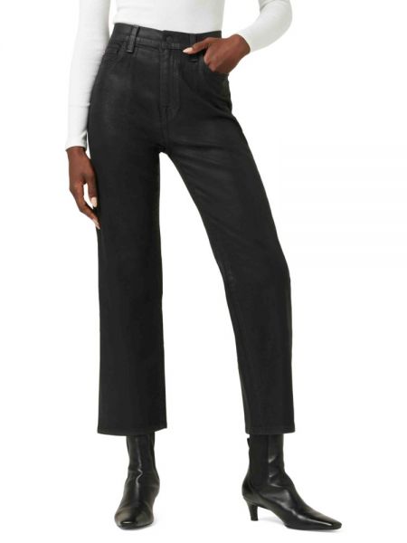 Прямые джинсы с высокой талией Hudson черные