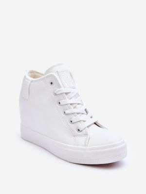 Δερμάτινα sneakers με μοτίβο αστέρια Big Star Shoes λευκό