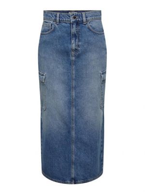 Priliehavá džínsová sukňa Only modrá