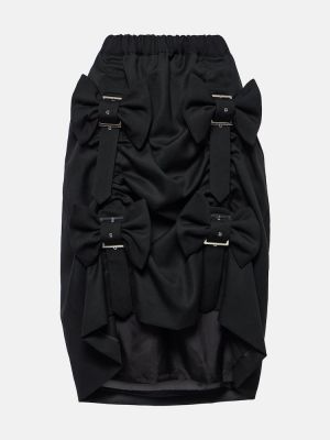 Vlněné midi sukně Noir Kei Ninomiya černé