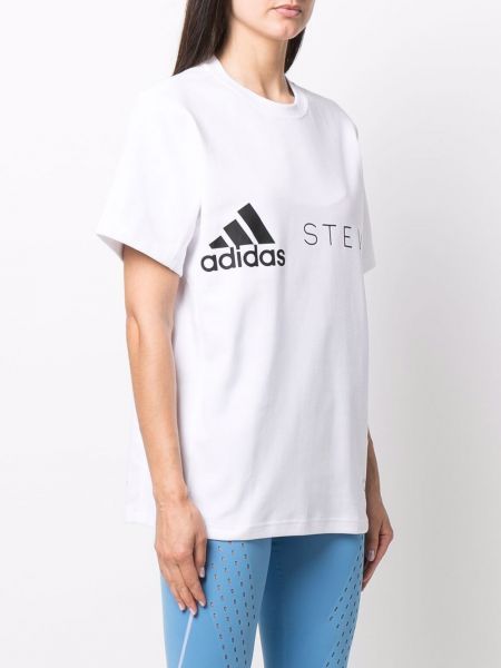 Tričko s potiskem Adidas By Stella Mccartney bílé