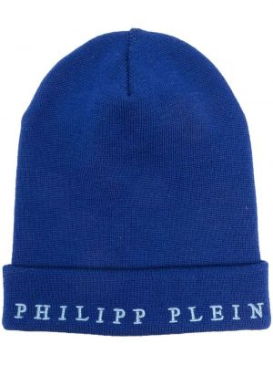 Brodert lue Philipp Plein blå